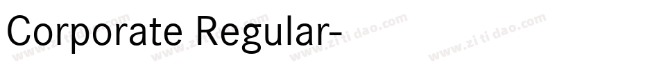 Corporate Regular字体转换